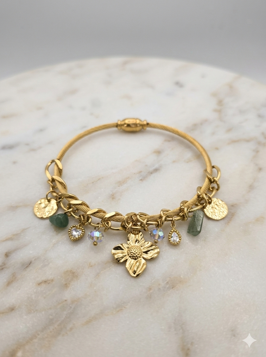 Enmerald Bloom Charm Bracelet