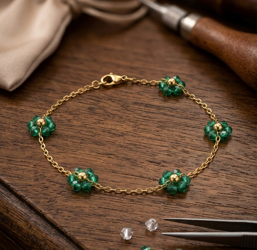 Emerald Blossom Bracelet