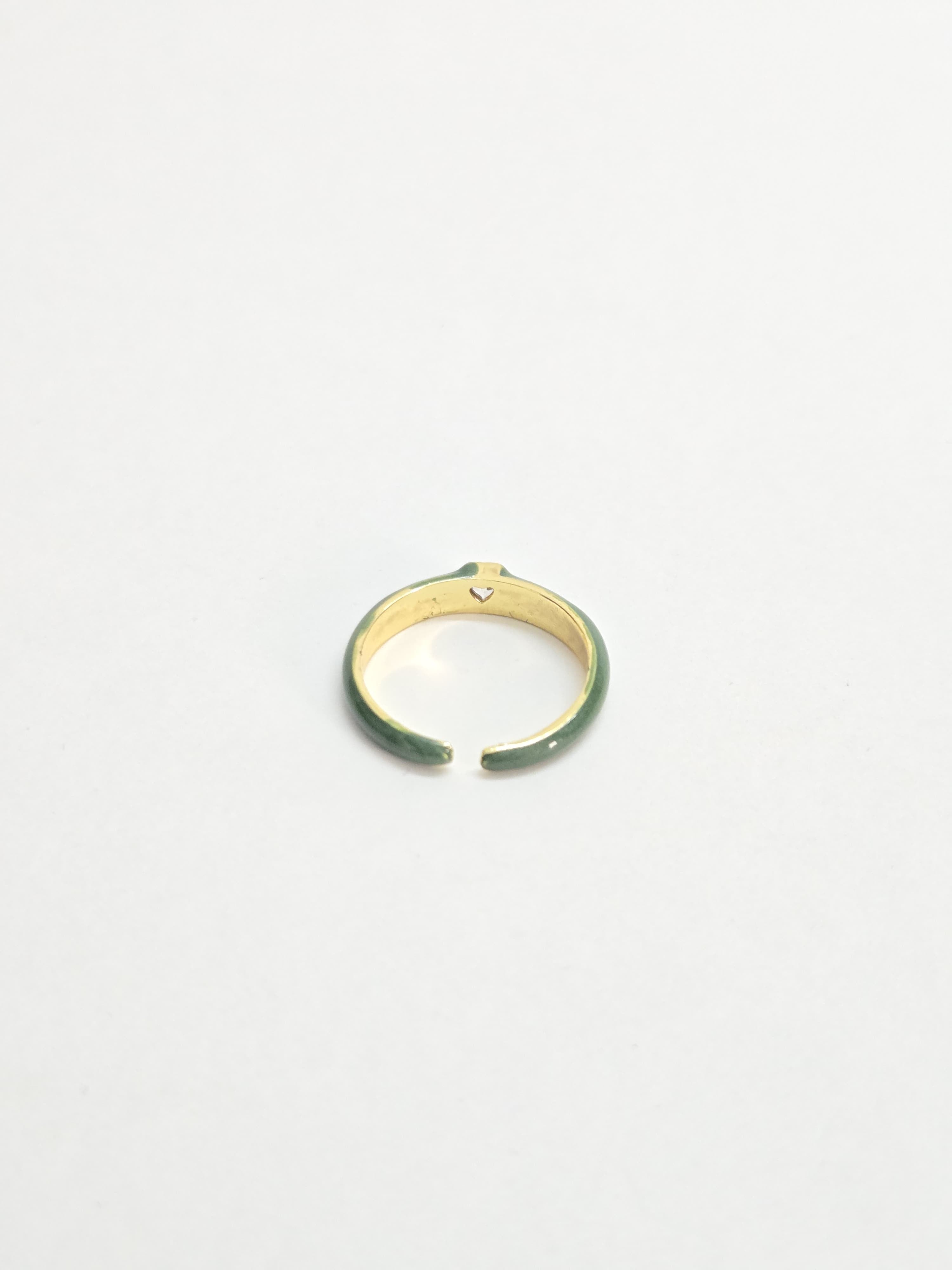 Verdant Love Heart Ring