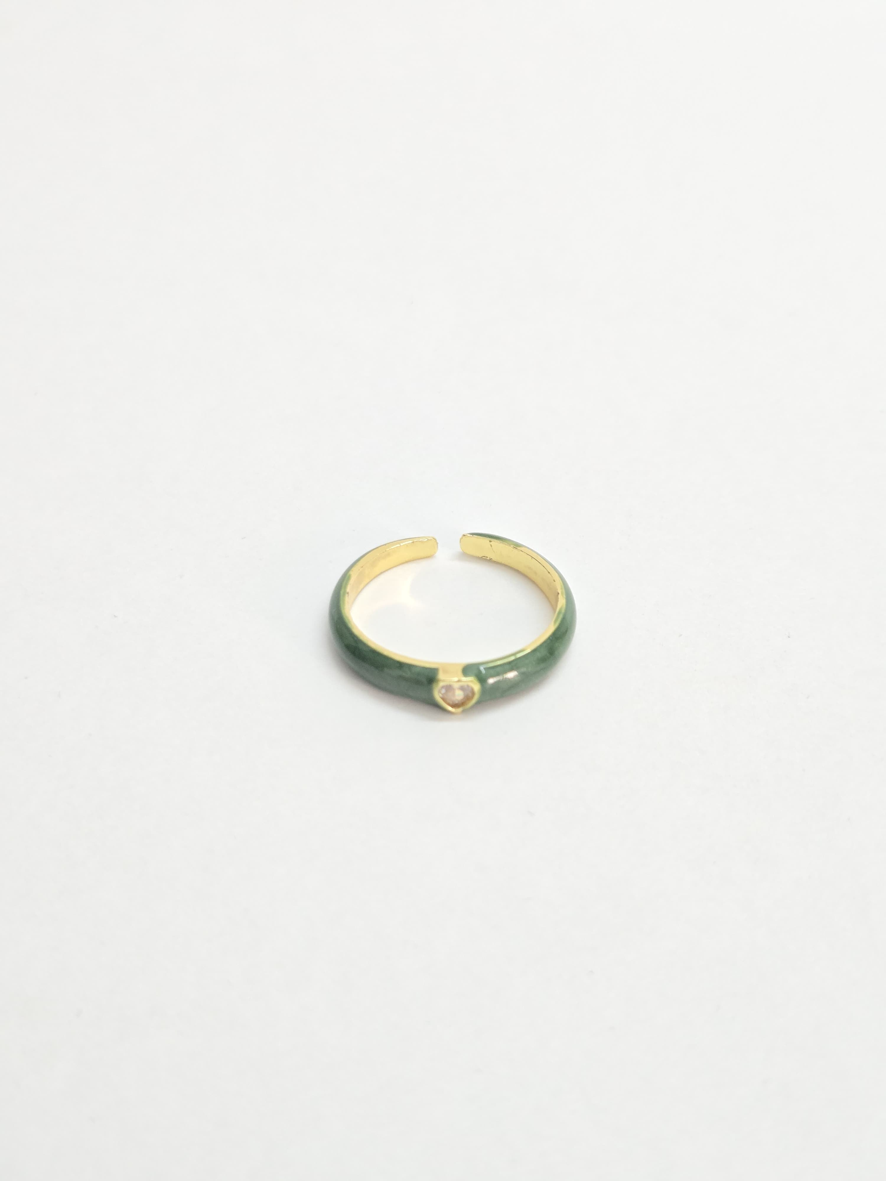 Verdant Love Heart Ring