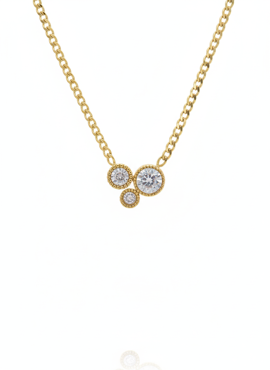 Trinity Spark Crystal Necklace