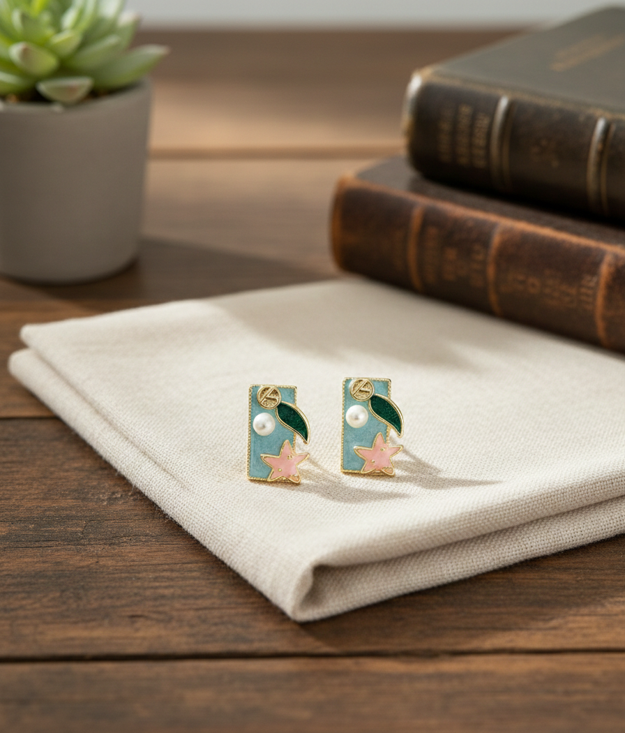 Flora Frame Stud Earrings