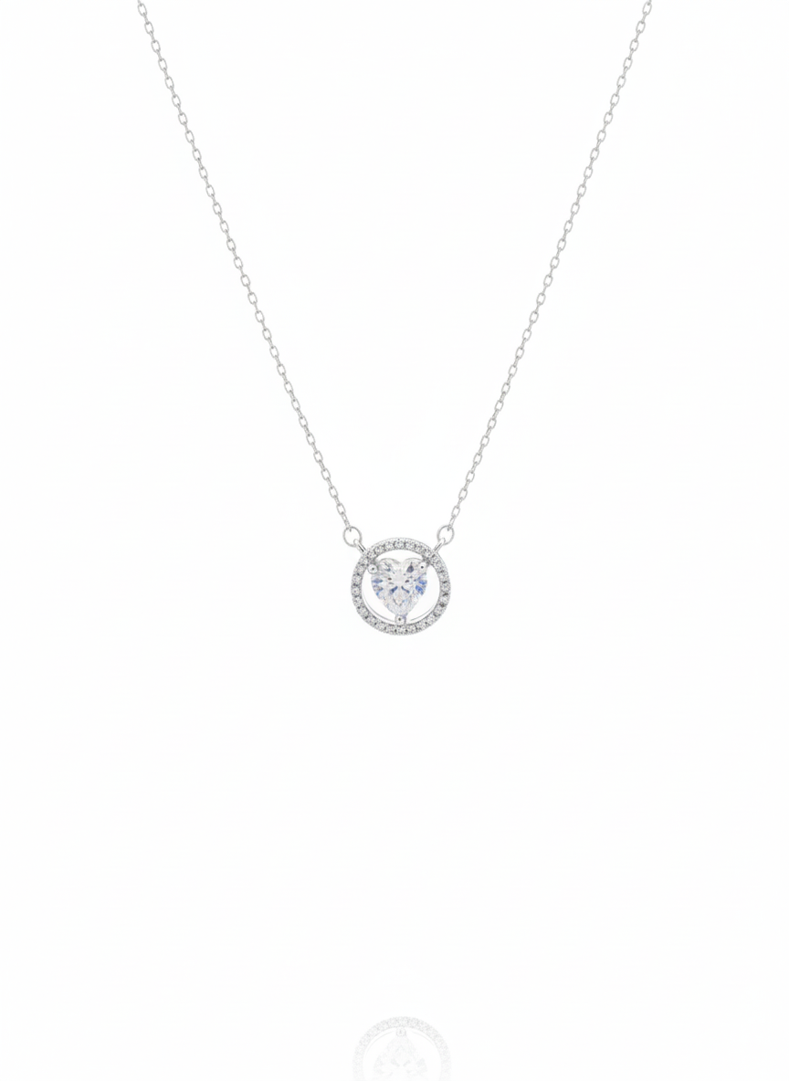Luna Circle Sparkle Necklace