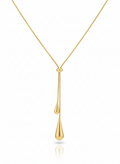 Golden Tassel Lariat Necklace