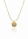Evil Eye Luxe Medallion Necklace