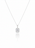 Celeste Square Halo Necklace